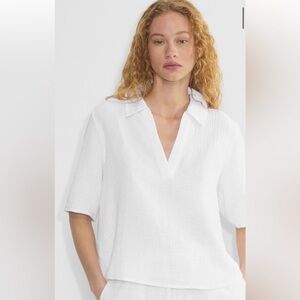 Little Moon Aritzia AirPlush Cotton™ Sail Micro Shirt, White